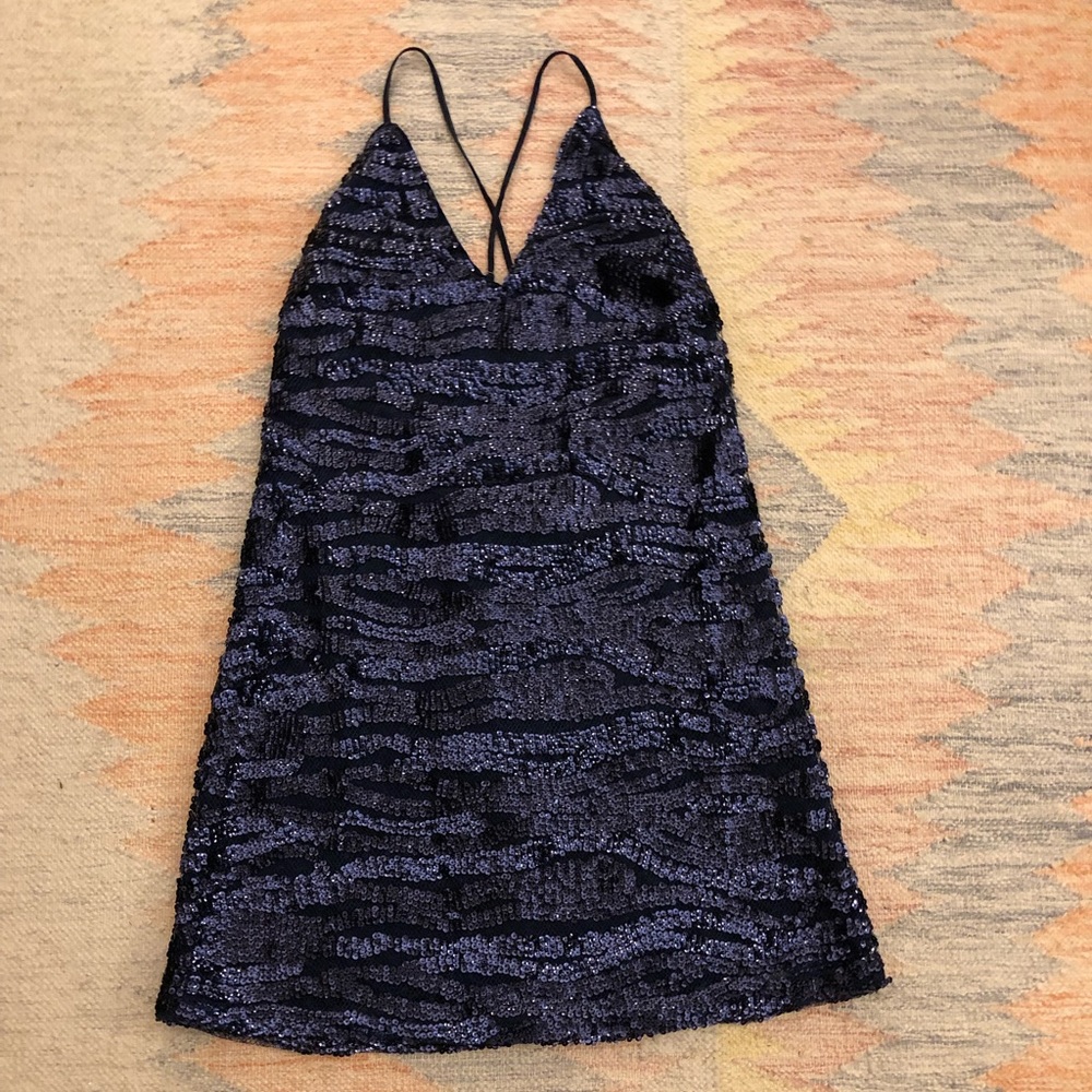 Lucy Paris Sequin cross back dress XS